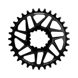 STRONGLIGHT SRAM EAGLE SX/NX/GX/X01 1-fach-Kettenblatt, 12-fach, Direct Mount, 3 mm Versatz, Boost — Kettenblatt auf weißem Hintergrund
