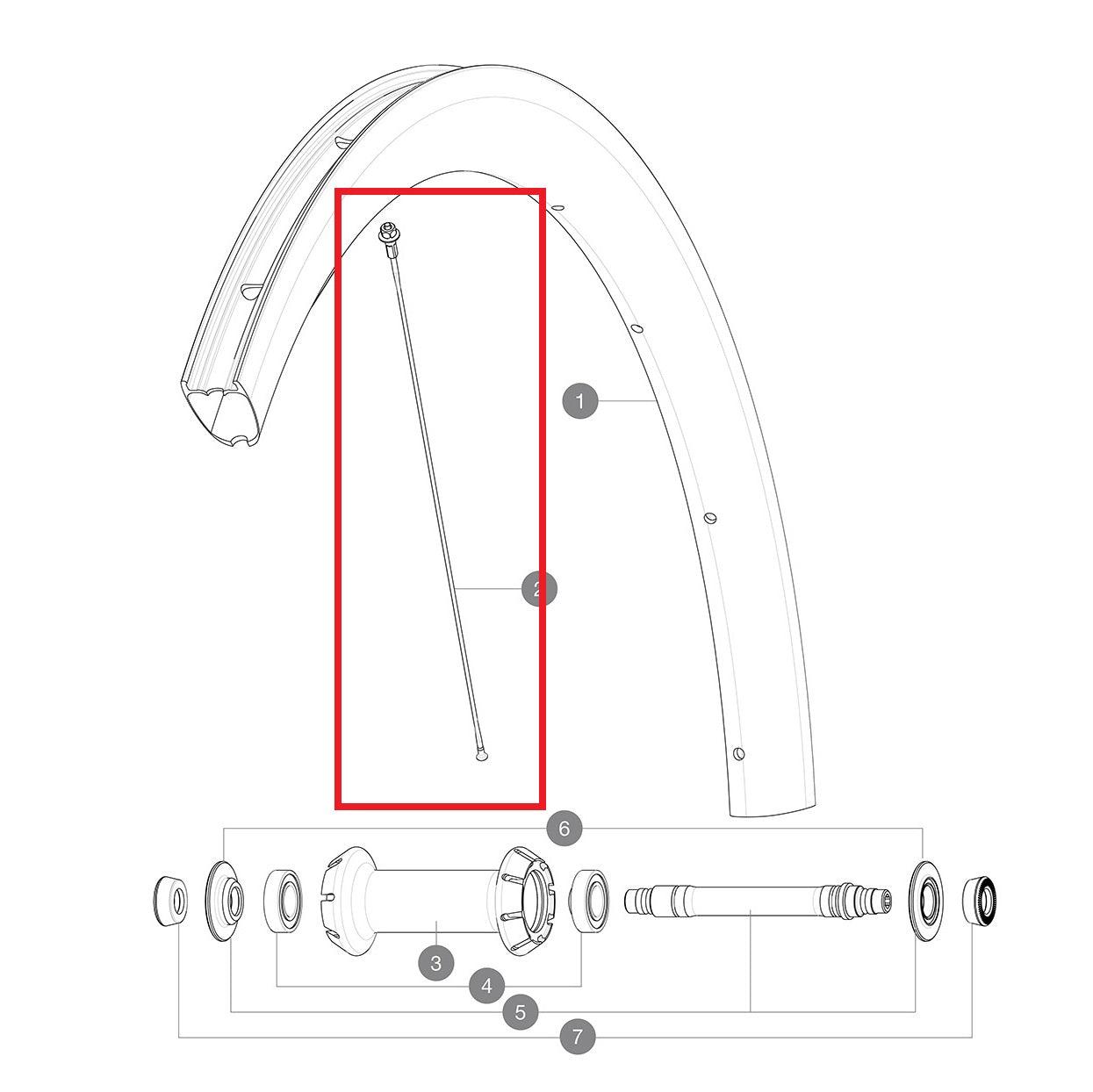 Kit 12 Rayons Av/Ar MAVIC COSMIC PRO CARBON 260mm