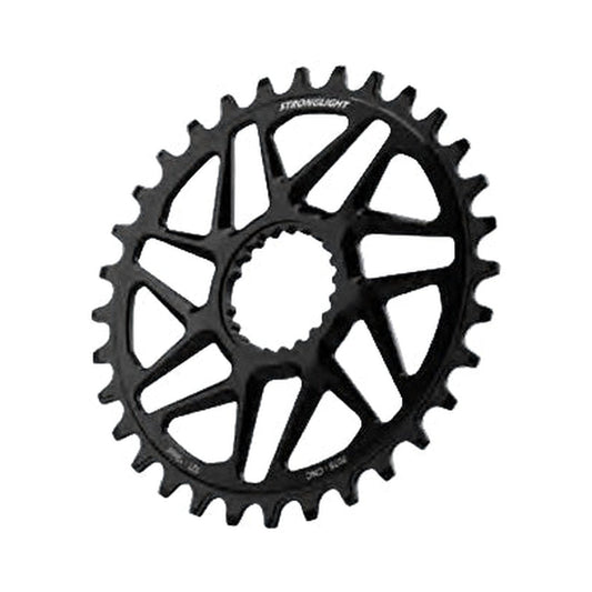 STRONGLIGHT SHIMANO FC-M9100 1-fach-Kettenblatt, 12-fach, HT3 Direct Mount, 3 mm Versatz, Boost — Kettenblatt auf weißem Hintergrund