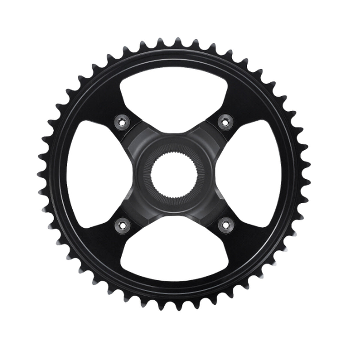 Plateau Mono E-Bike SHIMANO SM-CRE80-R 10/11V Ligne de chaine 50mm — vue du plateau sur fond blanc