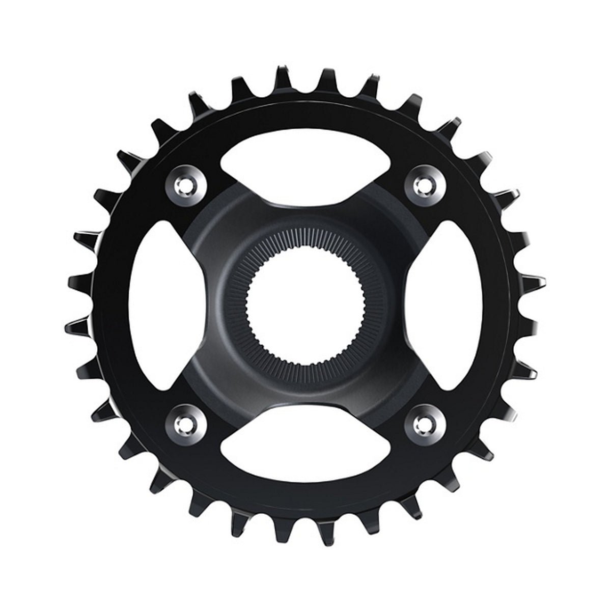 Plateau Mono E-Bike SHIMANO CR-EM800 12V — vue du plateau sur fond blanc