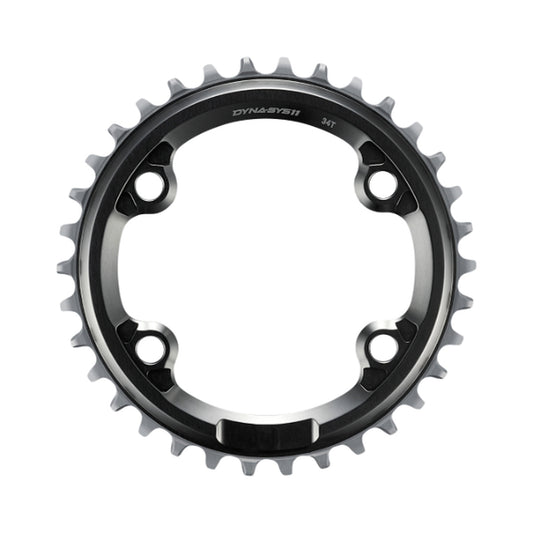 SHIMANO XTR SM-CRM91 1-fach-Kettenblatt, 10/11-fach — Kettenblatt auf weißem Hintergrund