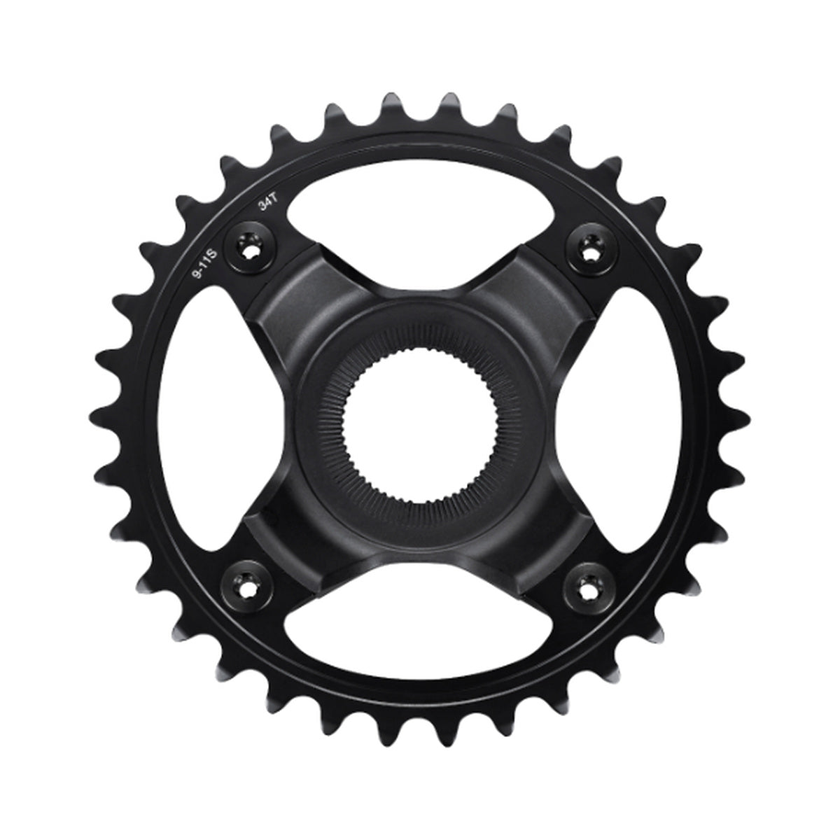 Plateau Mono E-Bike SHIMANO SM-CRE70-B 9/10/11V Ligne de chaîne 55 mm — vue du plateau sur fond blanc