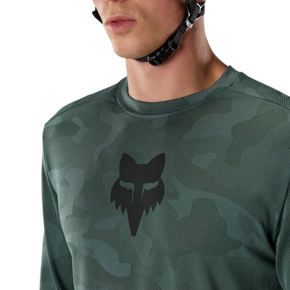 Maillot FOX RANGER TRU DRI Manches Longues Vert Sauge