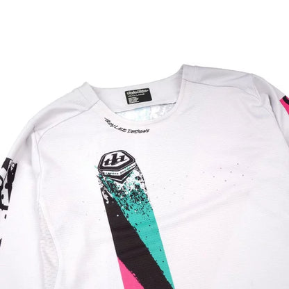 Trikot TROY LEE DESIGNS SPRINT FULL PULL Junior Langarm Weiß