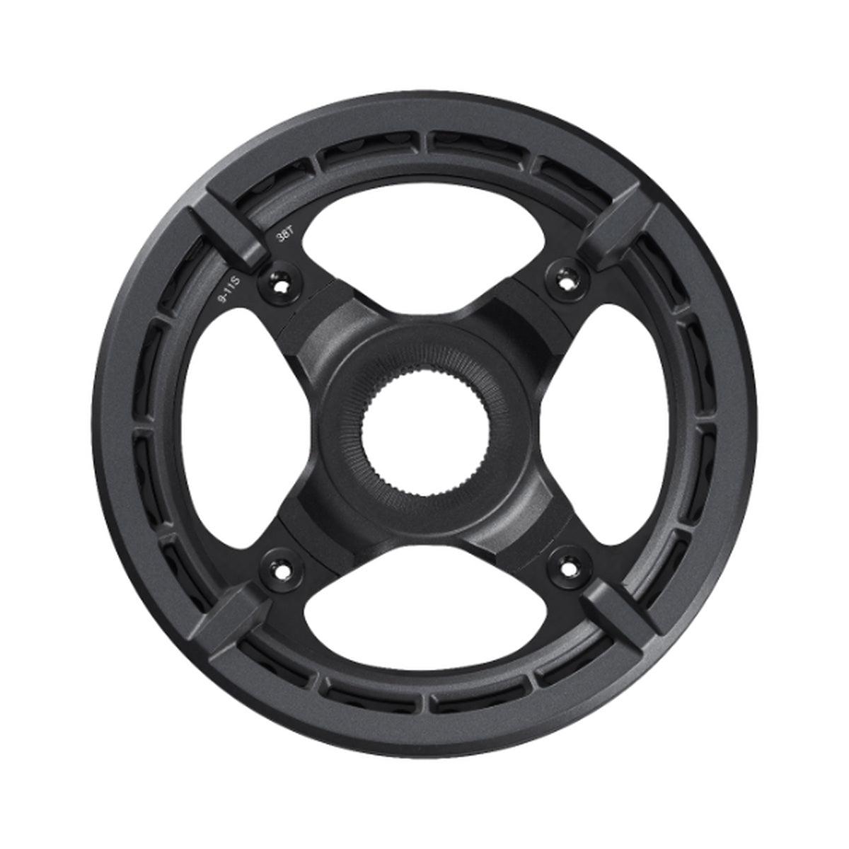 Plateau Mono E-Bike SHIMANO SM-CRE70 9/10/11V Double Guide Chaine — vue du plateau sur fond blanc