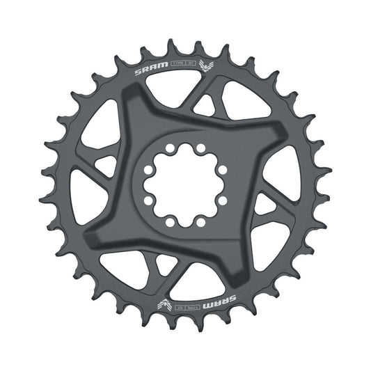Plateau Mono SRAM GX T-Type EAGLE BOOST 12V DM Offset 3mm Gris — vue du plateau sur fond blanc