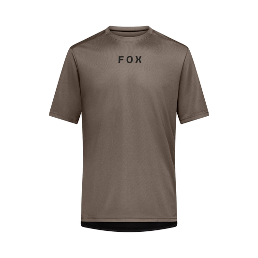 Maillot FOX RANGER WORDMARK Manches Courtes Brun Nutmeg