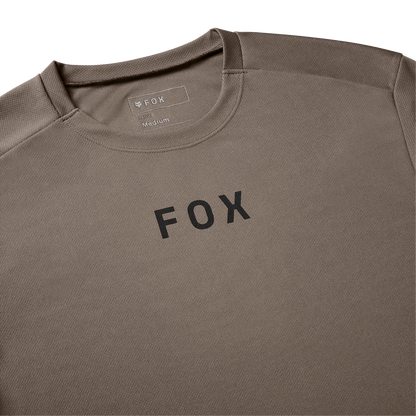 Maillot FOX RANGER WORDMARK Manches Courtes Brun Nutmeg