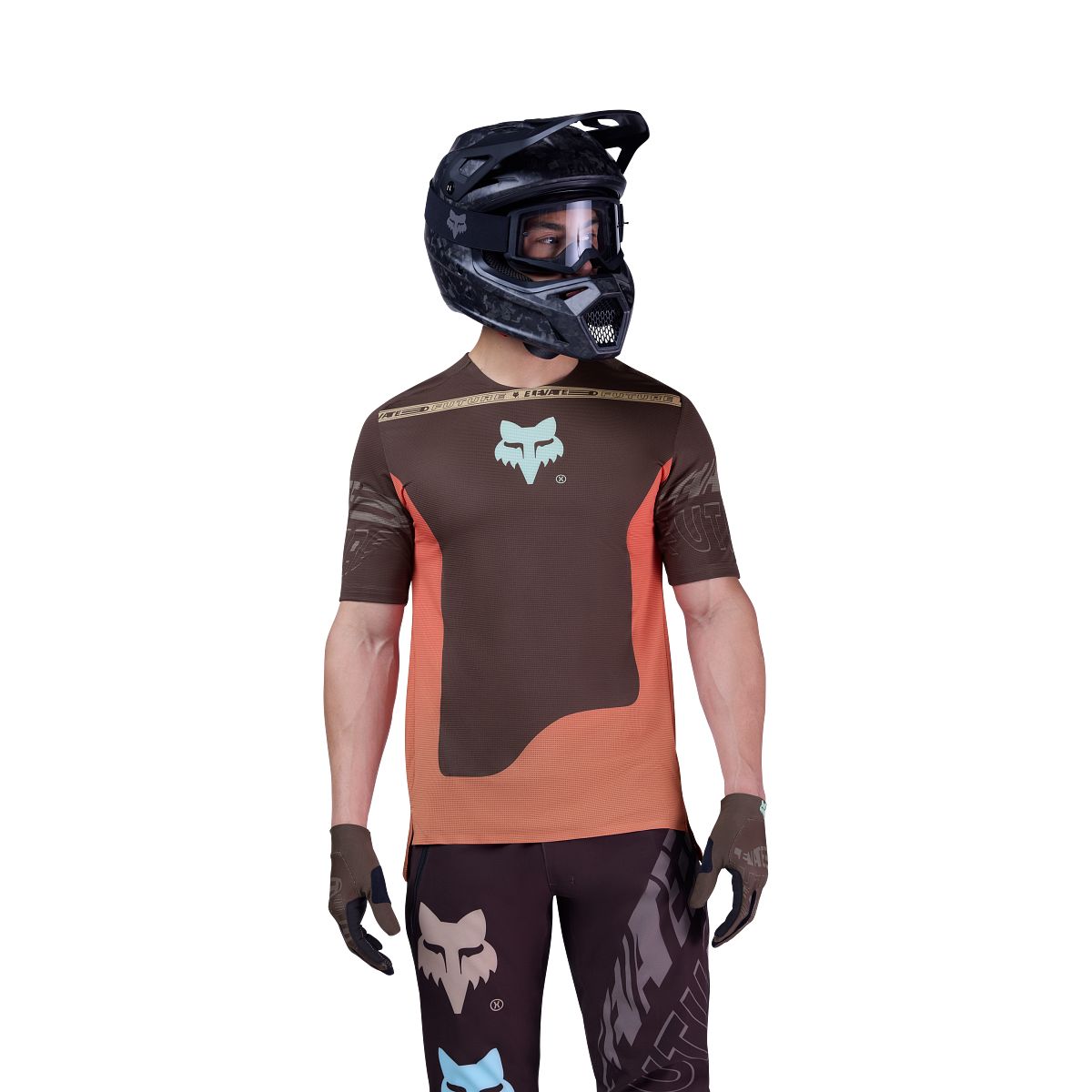 FOX FLEXAIR ELEVATED Trikot Kurzarm Braun/Orange