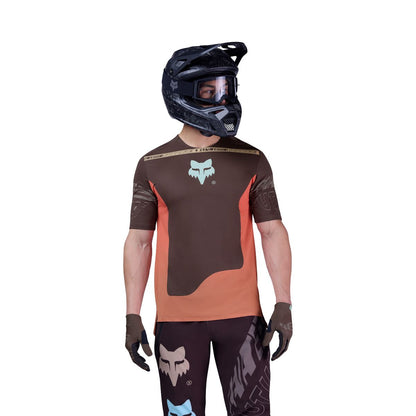 Trikot FOX FLEXAIR ELEVATED Kurzarm Braun/Orange
