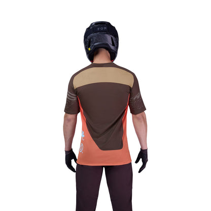 Trikot FOX FLEXAIR ELEVATED Kurzarm Braun/Orange