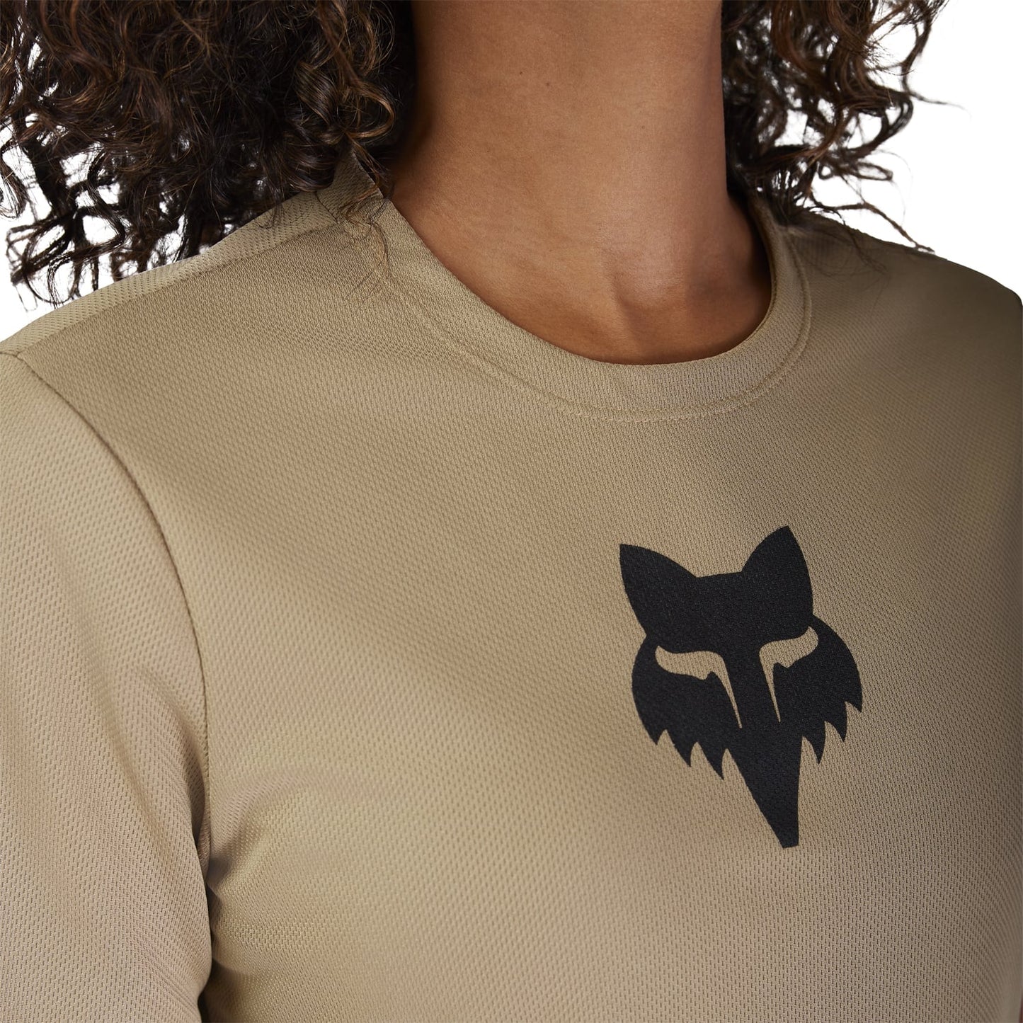 Maillot FOX RANGER HEAD Femme Manches Courtes Beige 2025