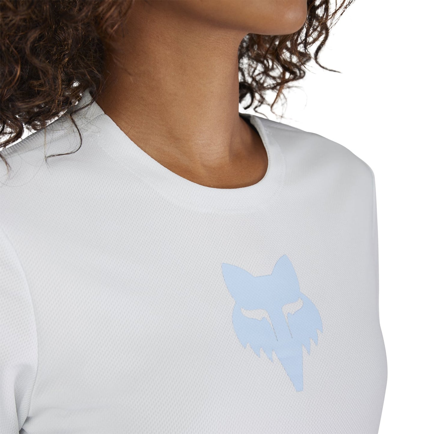 Maillot FOX RANGER HEAD Femme Manches Courtes Bleu Pâle 2025