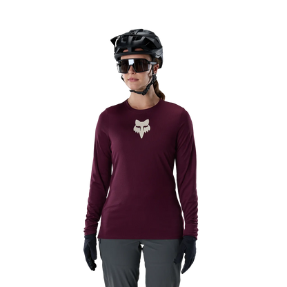 Maillot FOX RANGER FOX HEAD Femme Manches Longues Bordeaux