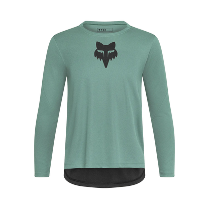Maillot FOX RANGER FOUNDRY Junior Manches Longues Vert Sauge