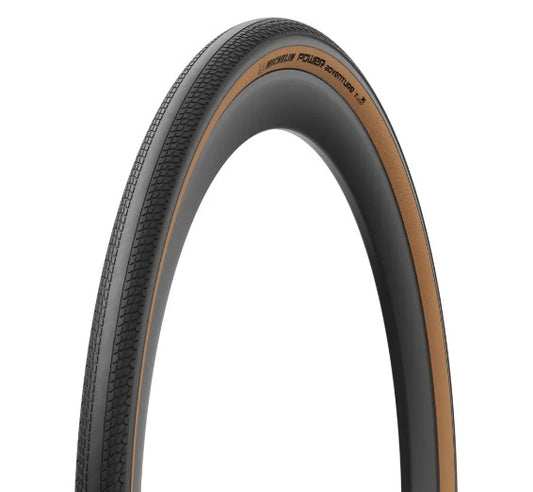 Reifen MICHELIN POWER ADVENTURE Competition Line 700x36c Tubeless Ready Braun