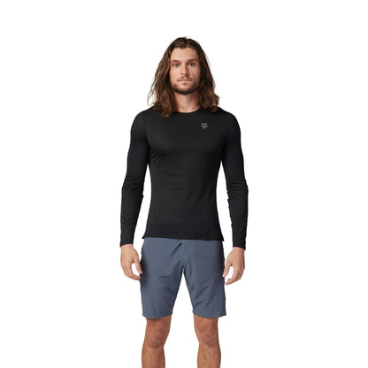 FOX FLEXAIR ASCENT Langarm-Trikot Schwarz