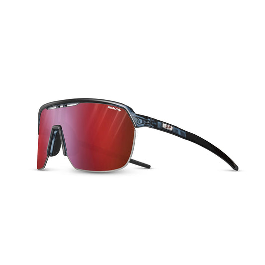 Lunettes JULBO FREQUENCY Bleu Translucide/Noir Reactiv High Contrast Photochromique