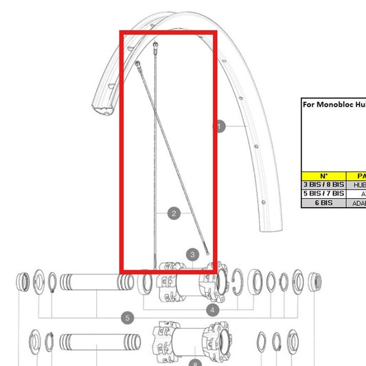 Kit 12 Rayons Av/Ar MAVIC CROSSONE/CROSSMAX/XA 27,5" 278mm