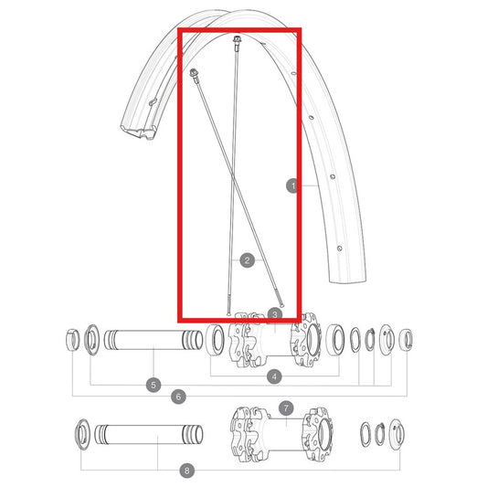 Kit 12 Rayons Ar MAVIC CROSSONE/CROSSRIDE FTS-X/CROSSMAX/XA 27,5" 276mm