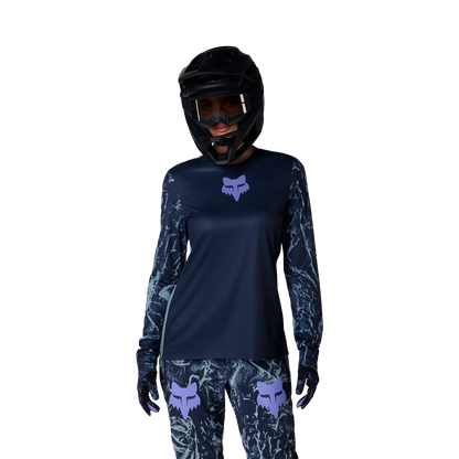 FOX RANGER IMAGE PRINT Damen Langarm-Trikot Blau