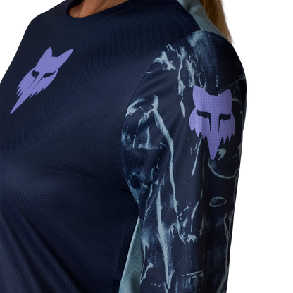 FOX RANGER IMAGE PRINT Damen Langarm-Trikot Blau