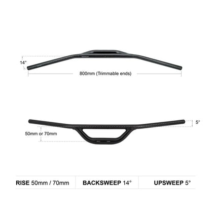 Lenker REDSHIFT Top Shelf Flat Rise 50mm 800mm