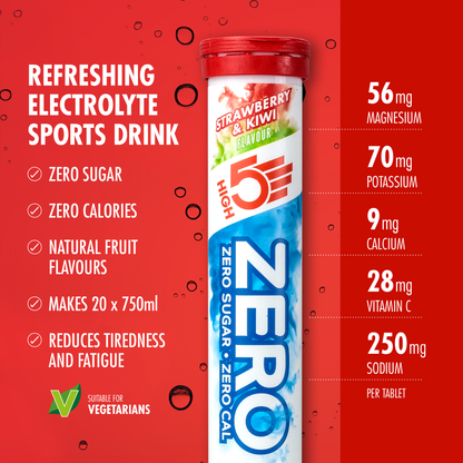 Elektrolyt-Hydratationstabletten HIGH5 ZERO (x20) Erdbeere Kiwi