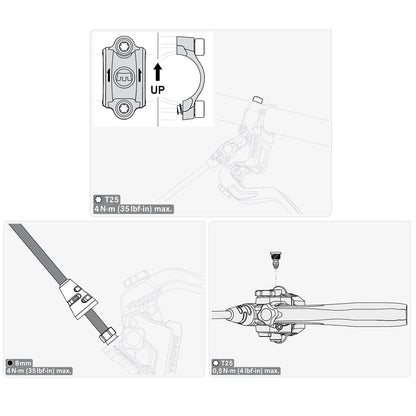 MAGURA MT4 FLATMOUNT Vorder- / Hinterradbremse OHNE SCHEIBE Schwarz