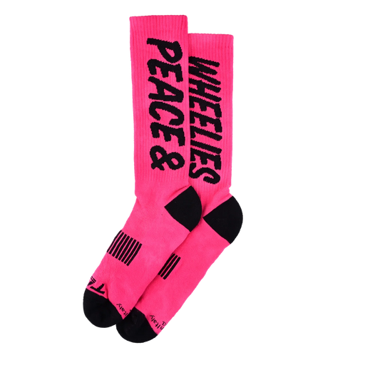 Chaussettes TROY LEE DESIGNS PERFORMANCE PEACE & WHEELIES Fushia 2025