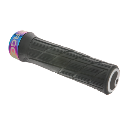 ERGON GE1 EVO Factory Slim Griffe in Stealth Frozen Schwarz mit Oil-Slick-Klemmringen
