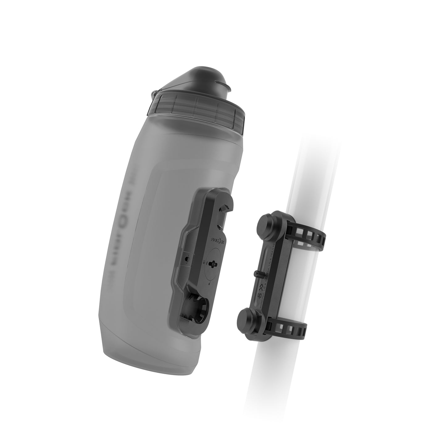 Set Trinkflasche und Flaschenhalter FIDLOCK TWIST UNI BASE 590 ml Fumé