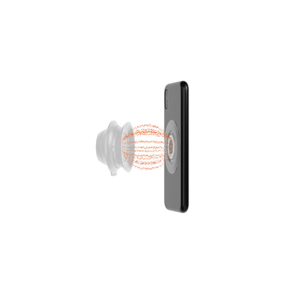 Transparenter FIDLOCK VACUUM Patch für Smartphones — Darstellung der magnetischen Führung