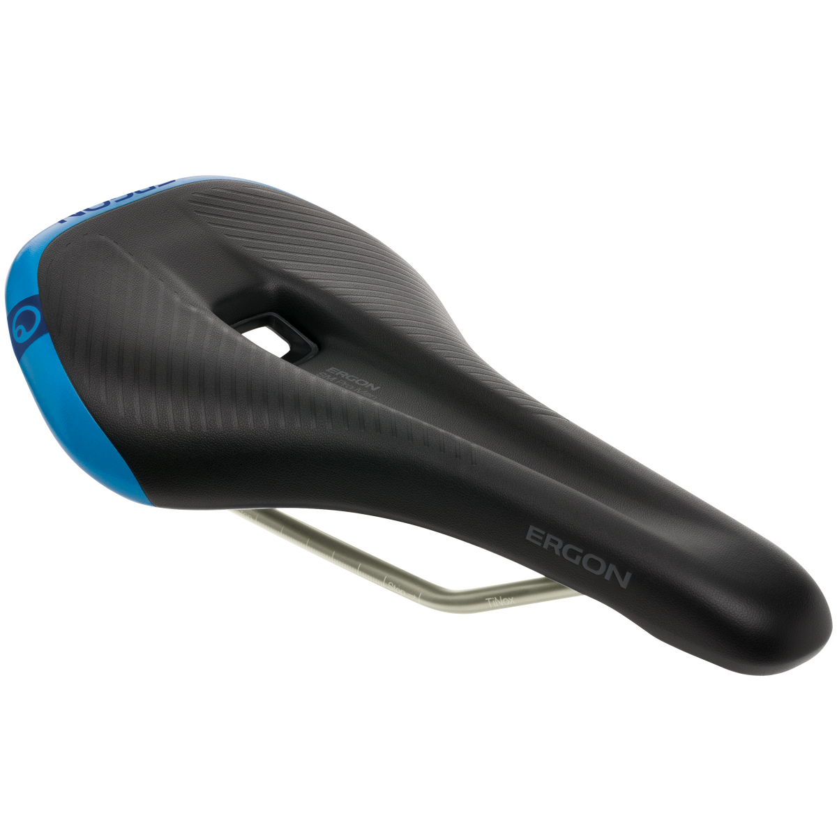 Selle ERGON SM Pro Midsummer Blue S/M rails TiNox