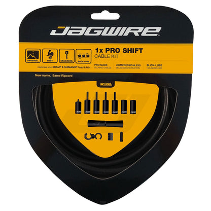 Kabel- und Hüllensatz für Schaltung JAGWIRE PRO SHIFT 1X Schwarz/Stahl