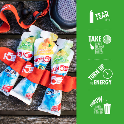 Energiegel HIGH5 ENERGY GEL Aqua Caffeine (66 g) Zitrone