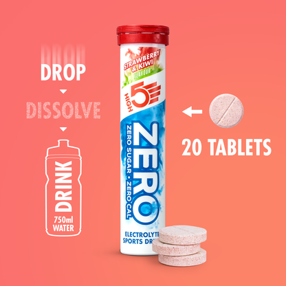 Elektrolyt-Hydratationstabletten HIGH5 ZERO (x20) Erdbeere Kiwi