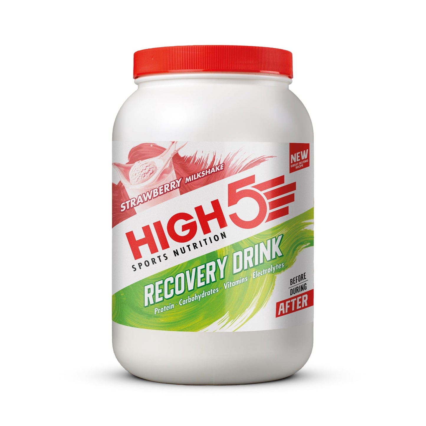 Boisson de Récupération HIGH5 RECOVERY DRINK (1.6kg) Fraise Milkshake