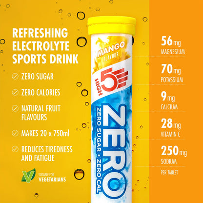 Elektrolyt-Hydratationstabletten HIGH5 ZERO (x20) Mango