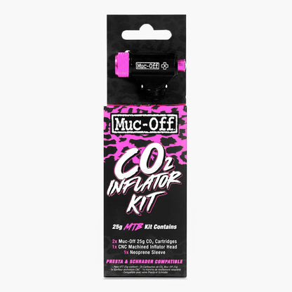 CO2-Inflator MUC-OFF MTB + CO2-Gewindekartuschen 25g (x2)