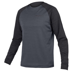 Trikot ENDURA SINGLETRACK FLEECE Lange Ärmel Schwarz