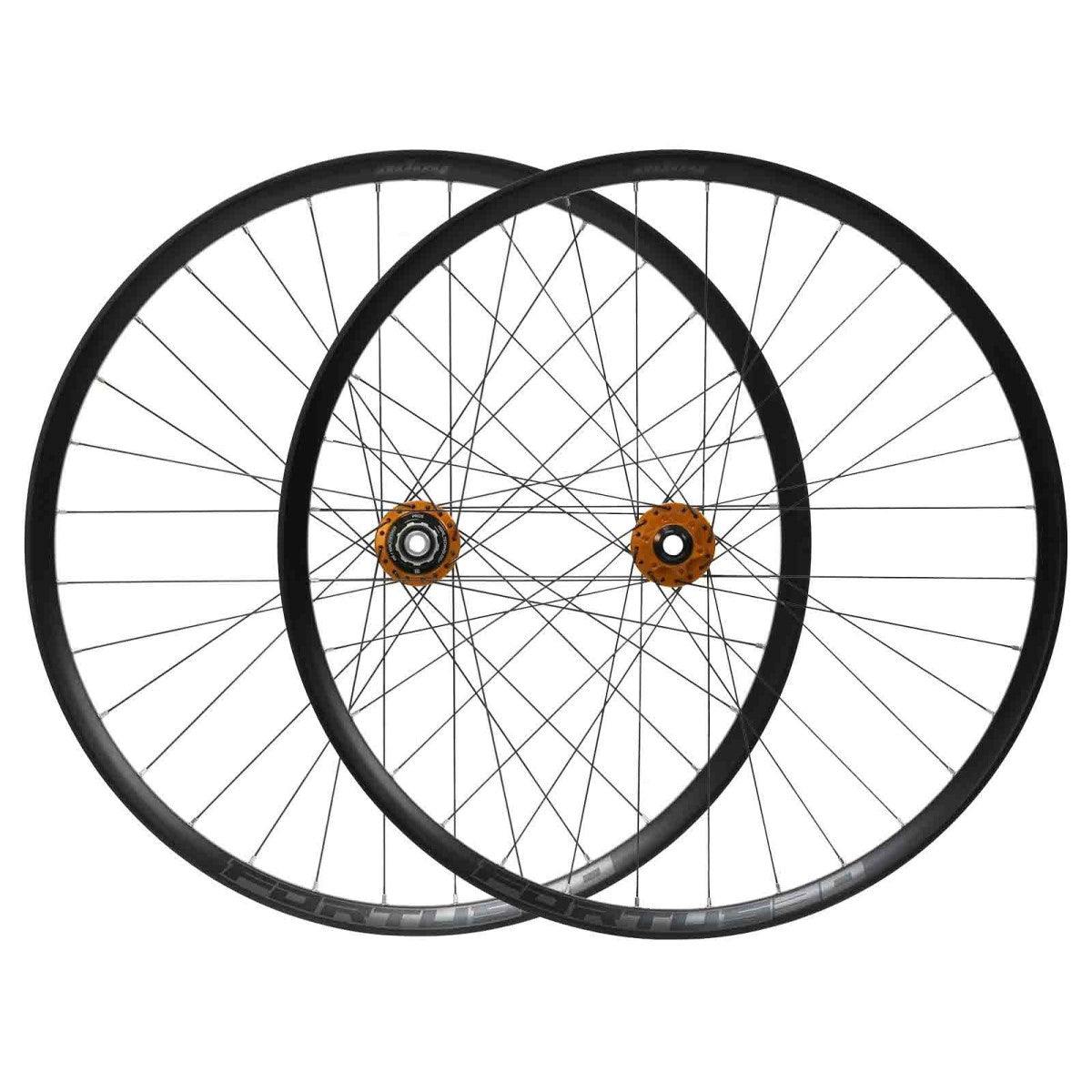 Paar HOPE FORTUS 30 W 29" PRO 5 15X110mm/12x148mm Boost Laufräder Orange