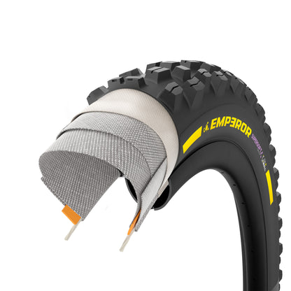 PIRELLI SCORPION EMPEROR Supersoft DH+Wall Faltreifen 27.5x2.40 Tubeless Ready Schwarz/Gelb Team Edition