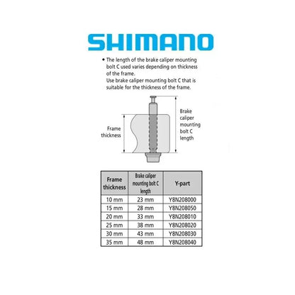 Bremssattel-Befestigungsschraube SHIMANO FLATMOUNT Typ C