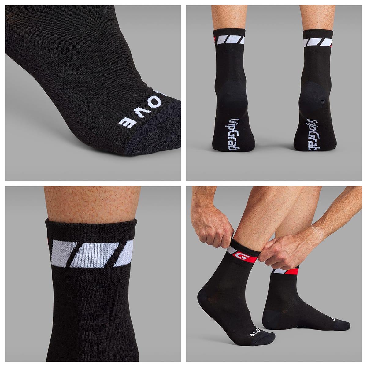 Chaussettes GRIPGRAB REGULAR CUT Noir