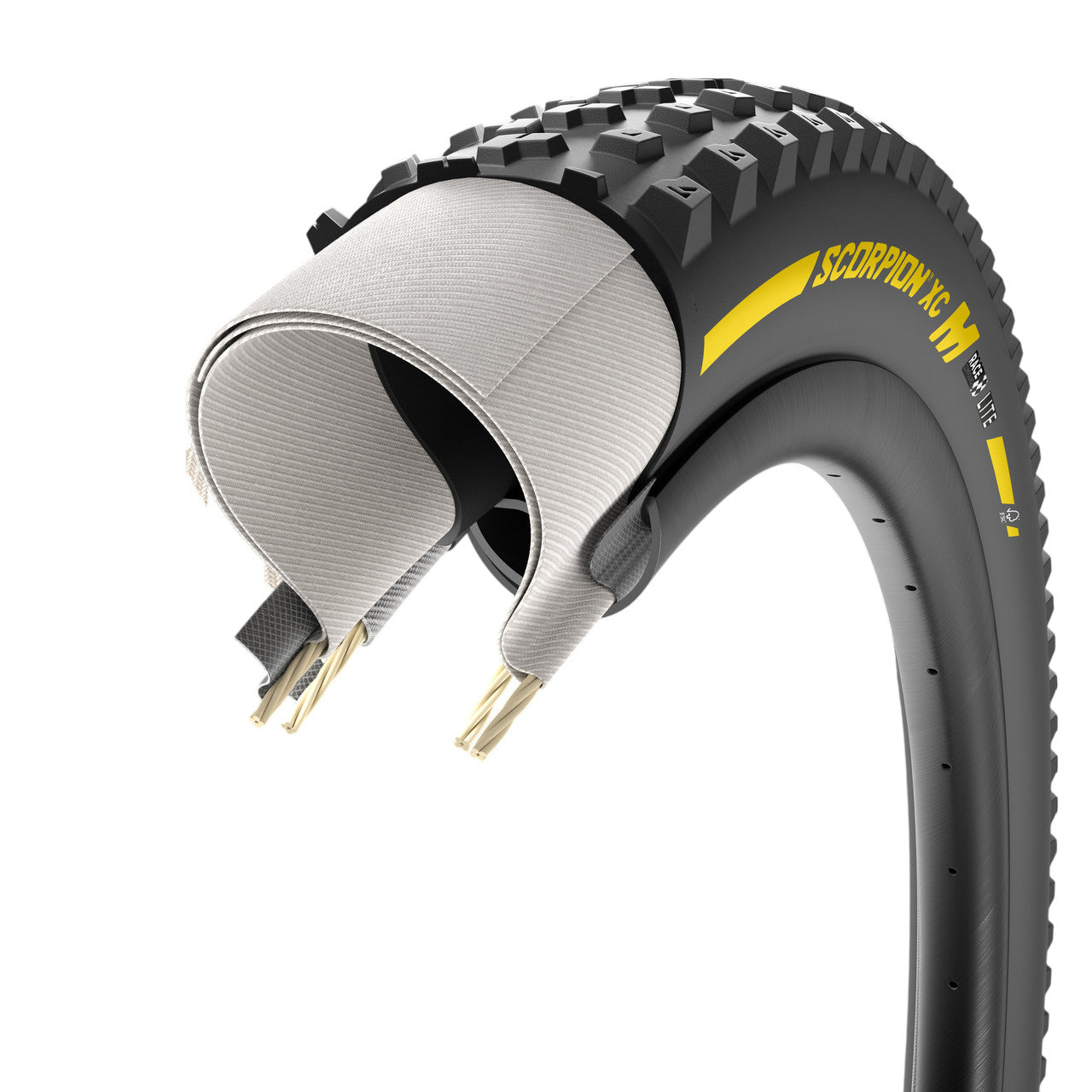 Pneu PIRELLI SCORPION RACE XC M Lite 29x2.40 Tubeless Ready Souple Noir/Jaune Team Edition