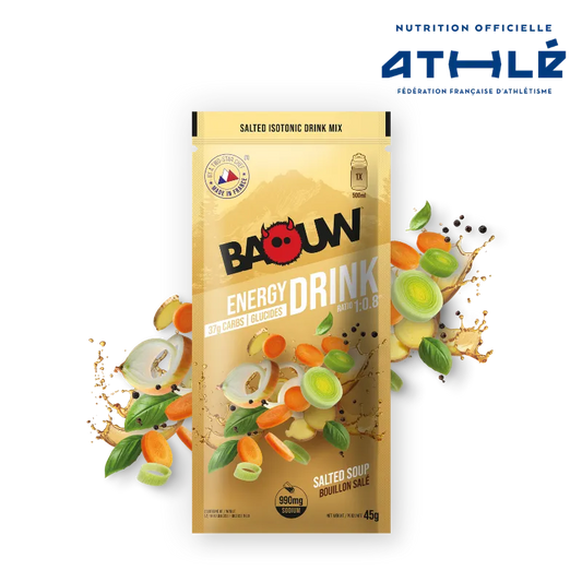 Boisson énergétique BAOUW ISOTONIC Bouillon Salé 45g