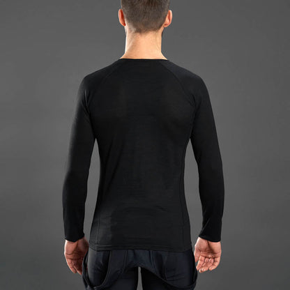 GRIPGRAB MERINO BLEND THERMAL Langarm-Unterhemd Schwarz