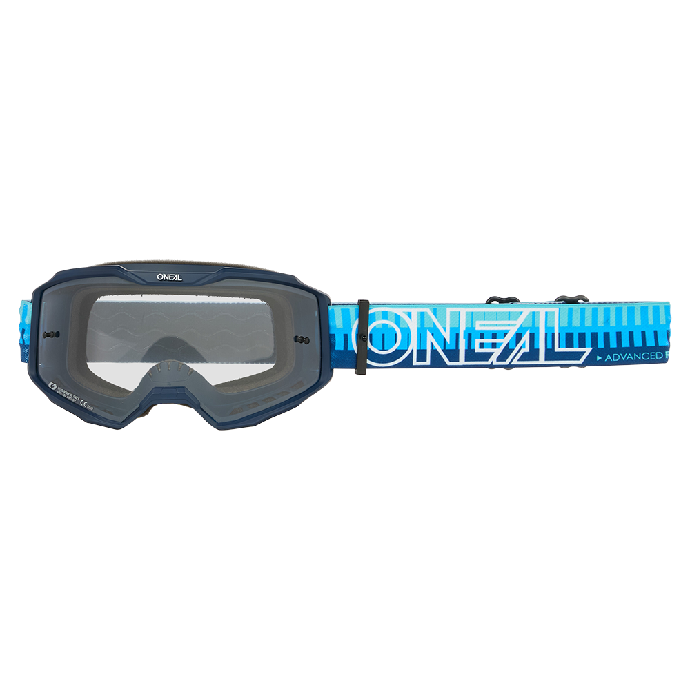 Masque O'NEAL B-10 STRIPED Bleu Écran Clear